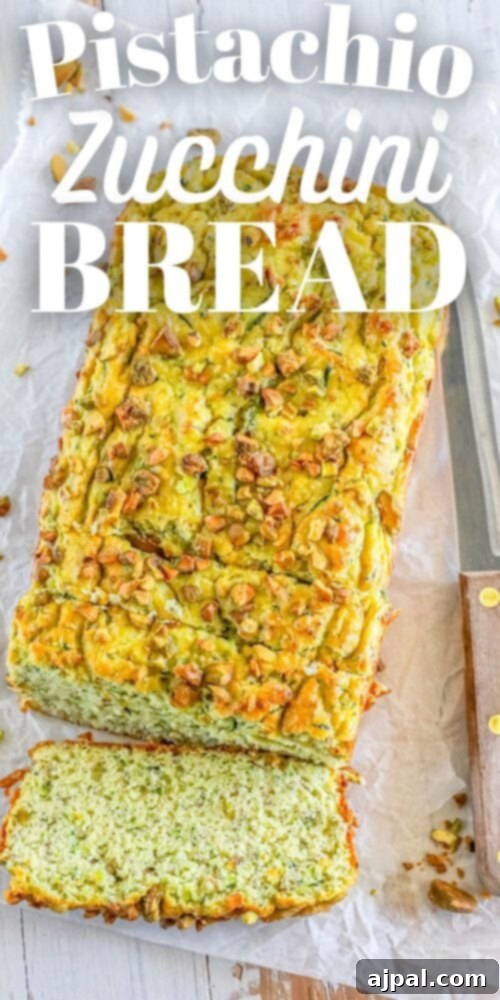 Keto Zucchini Pistachio Loaf 9 picture of pistachio zucchini bread sliced on parchment paper