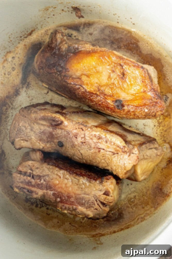 picture of raw short ribs in an instant pot