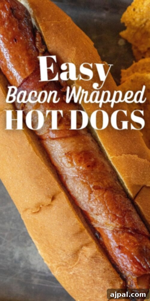 picture of bacon wrapped hot dog in a bun on a plate
