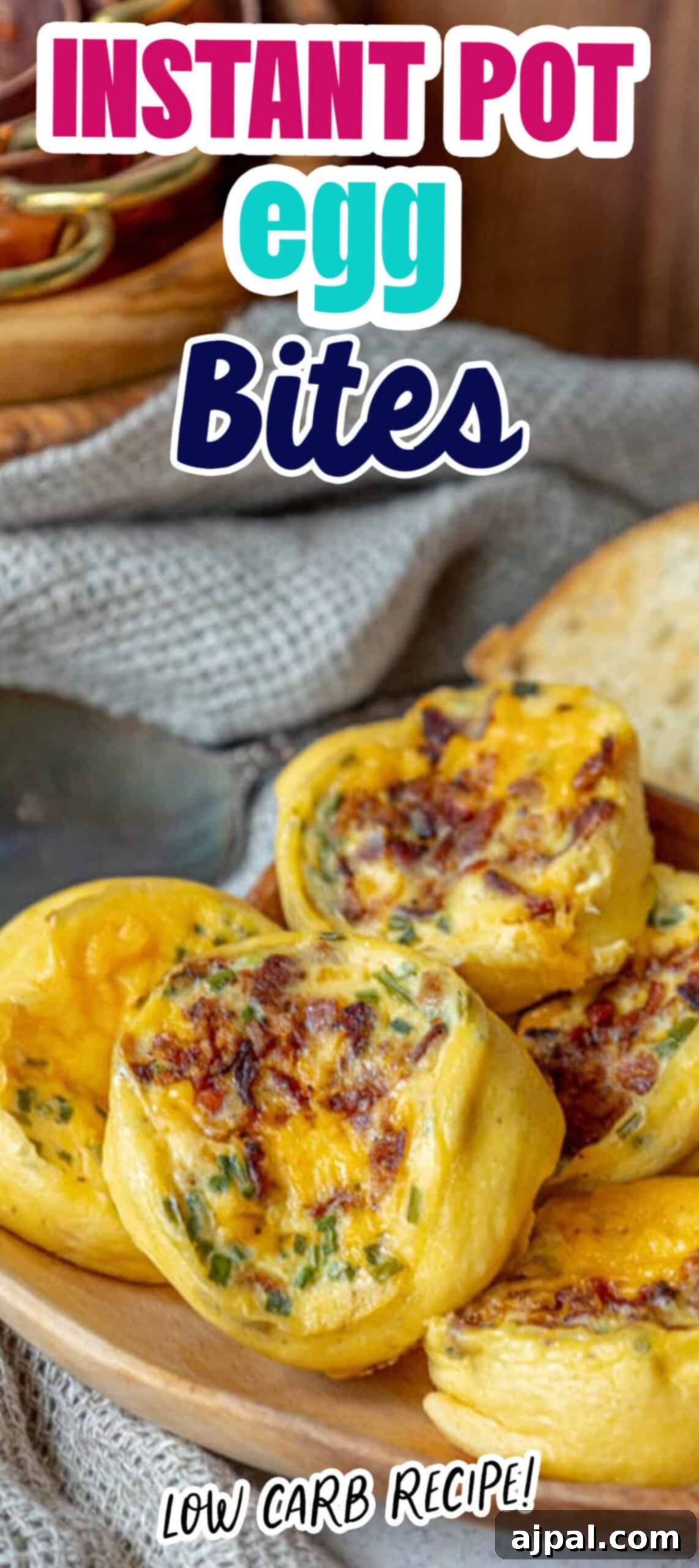Fluffy Instant Pot Egg Bites 8 A serving of light and fluffy Instant Pot egg bites, perfectly cooked and ready to enjoy, artfully arranged on a pristine white plate.