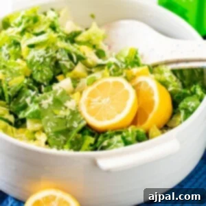 crunchy lemon tiktok salad in a white bowl