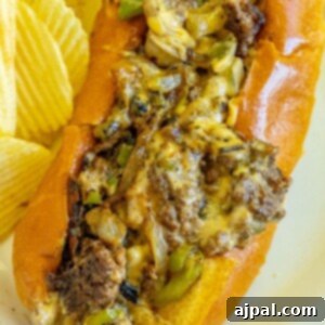 picture of a chopped cheese sandwich on a white plate in a bun