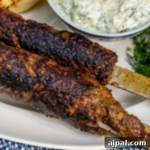 Effortless Griddled Greek Gyros 6 picture of skewer gyros on a platter