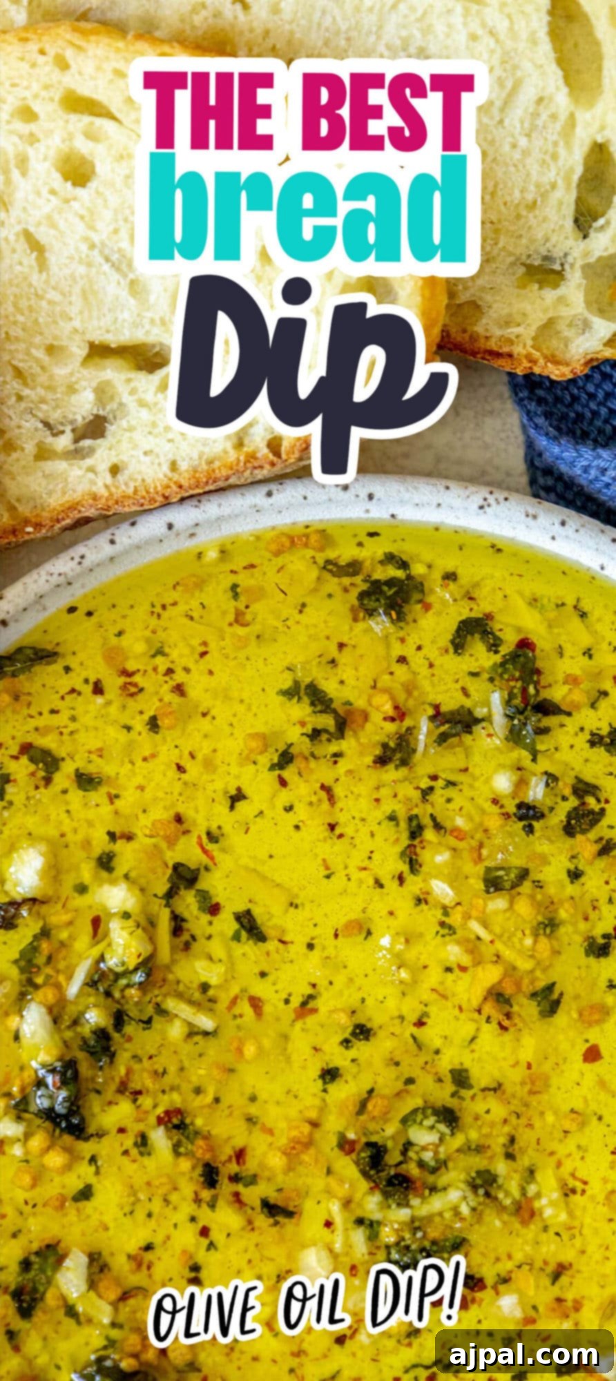 Effortless Bread Dip Perfection 12 A beautifully arranged image showcasing the easiest and best bread dip recipe, featuring a bowl of olive oil infused with herbs, surrounded by crusty bread slices.