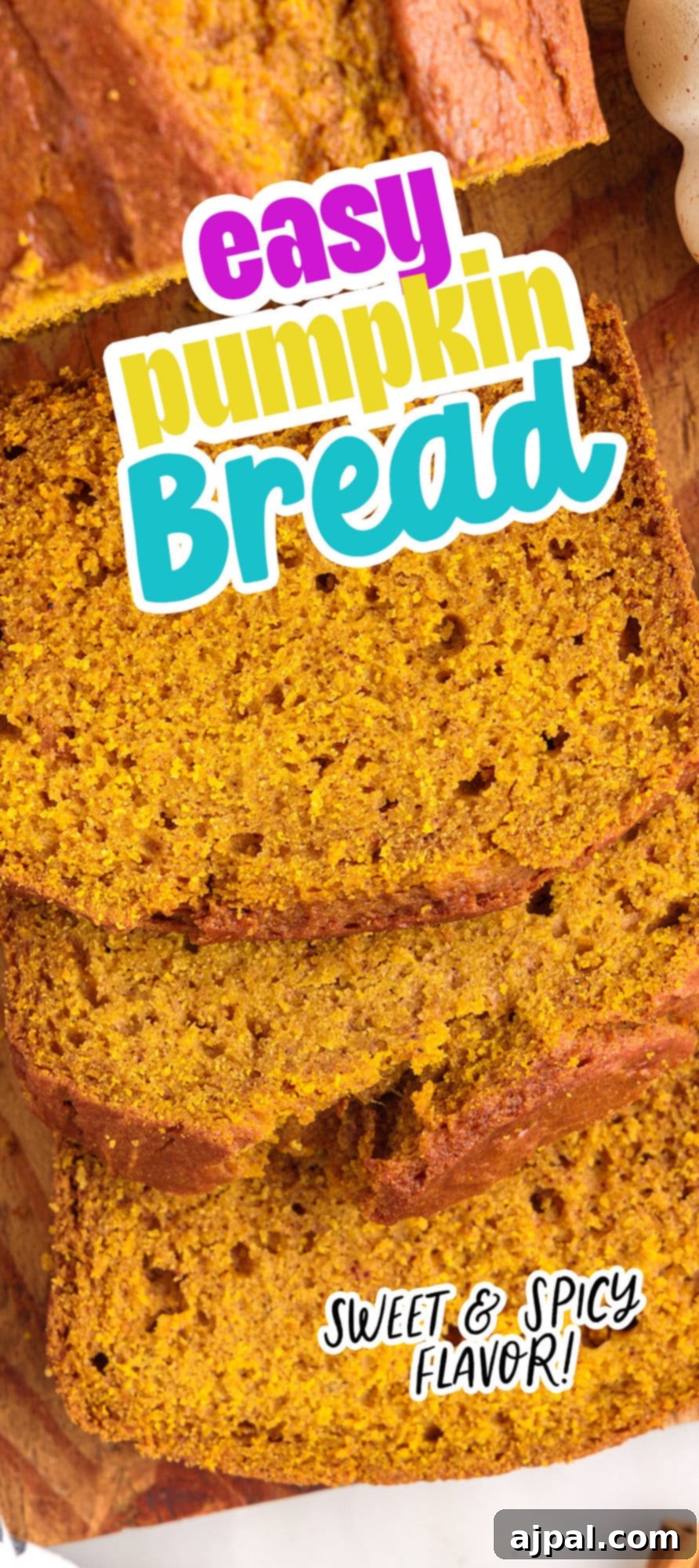 Moist Spiced Pumpkin Loaf 17 Easy pumpkin bread on a white plate.