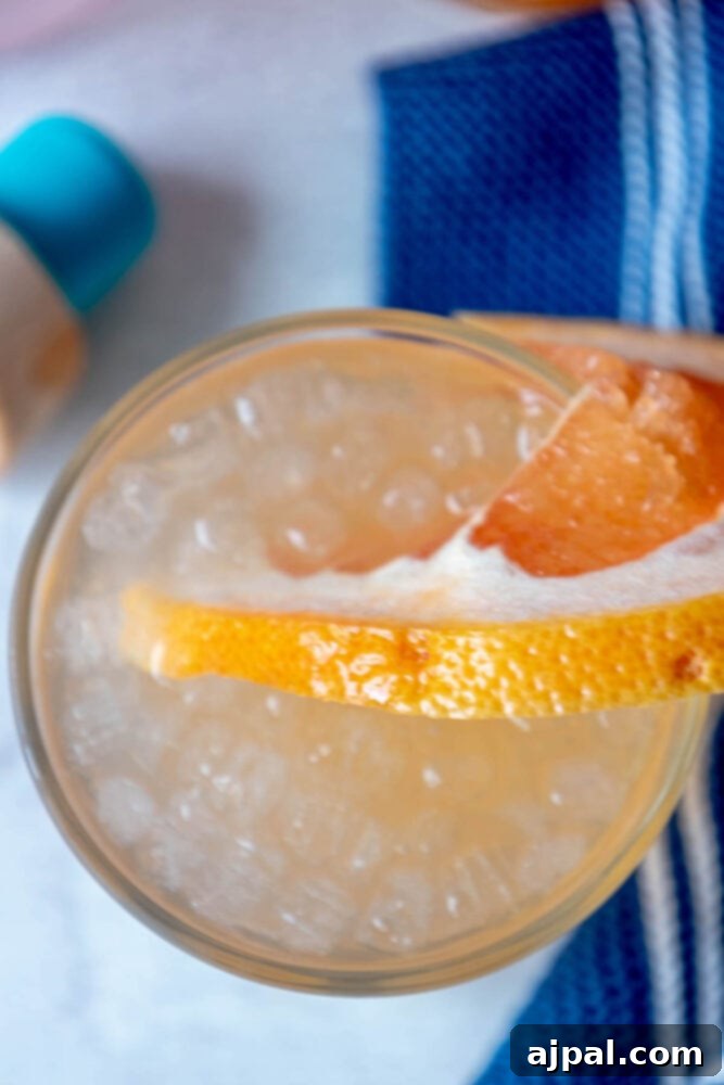 Grapefruit-infused cocktail