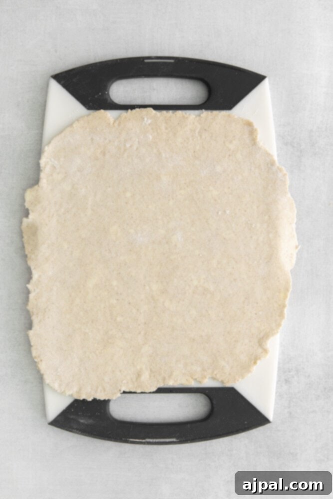 Freshly prepared galette dough, showing its pliable texture before chilling.