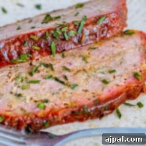 Smoked meatloaf on a plate