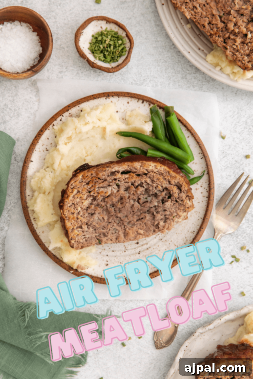 Air fryer meatloaf recipe.