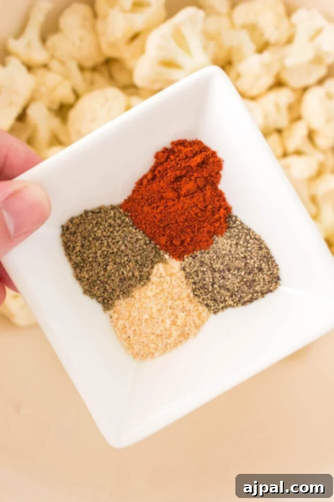 spices, salt, pepper in a bowl