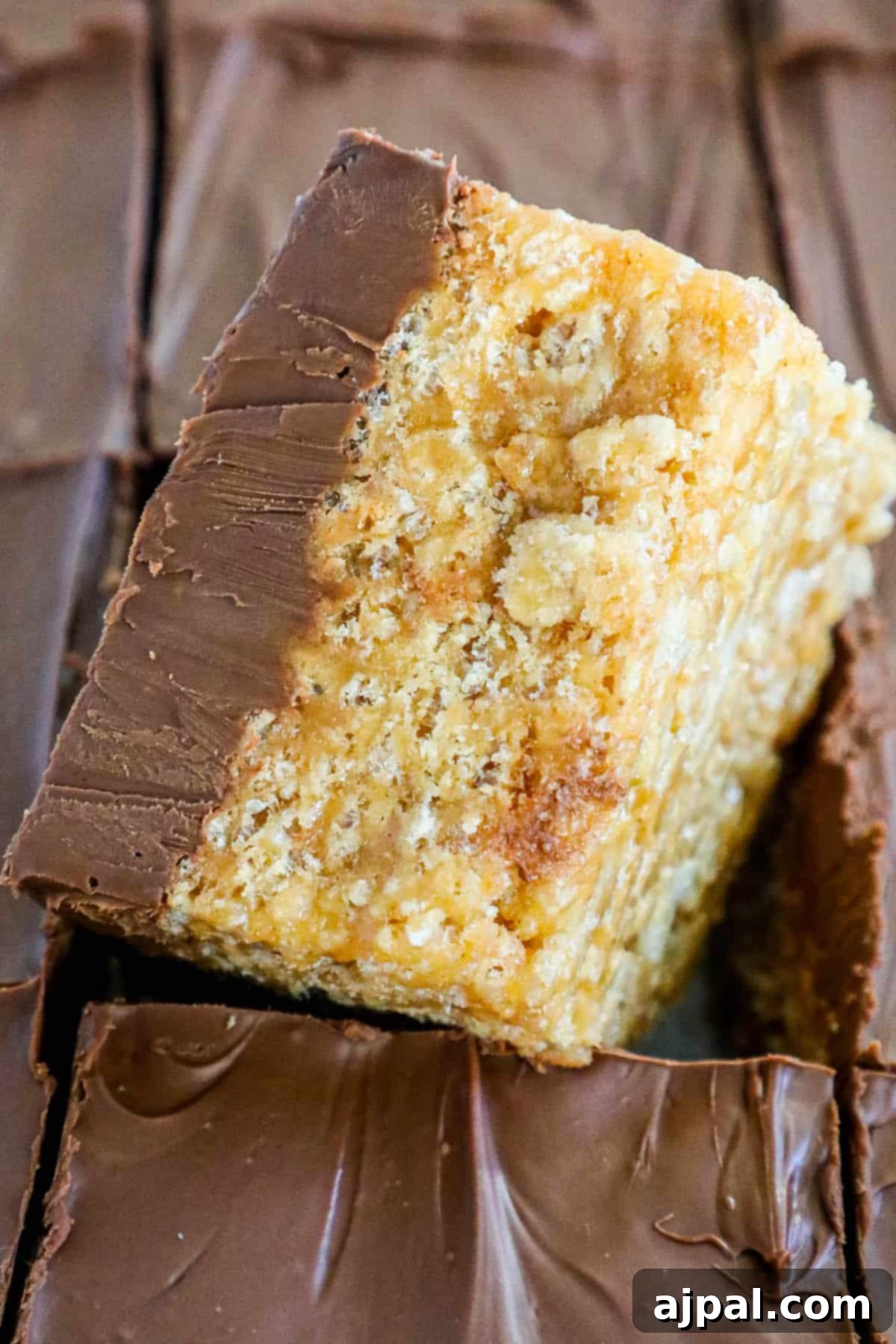 A scotcheroo, which is a chocolate covered oat krispy bar.
