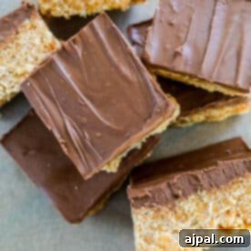 Scotcheroos - a delicious blend of peanut butter, chocolate, and graham cracker bars.
