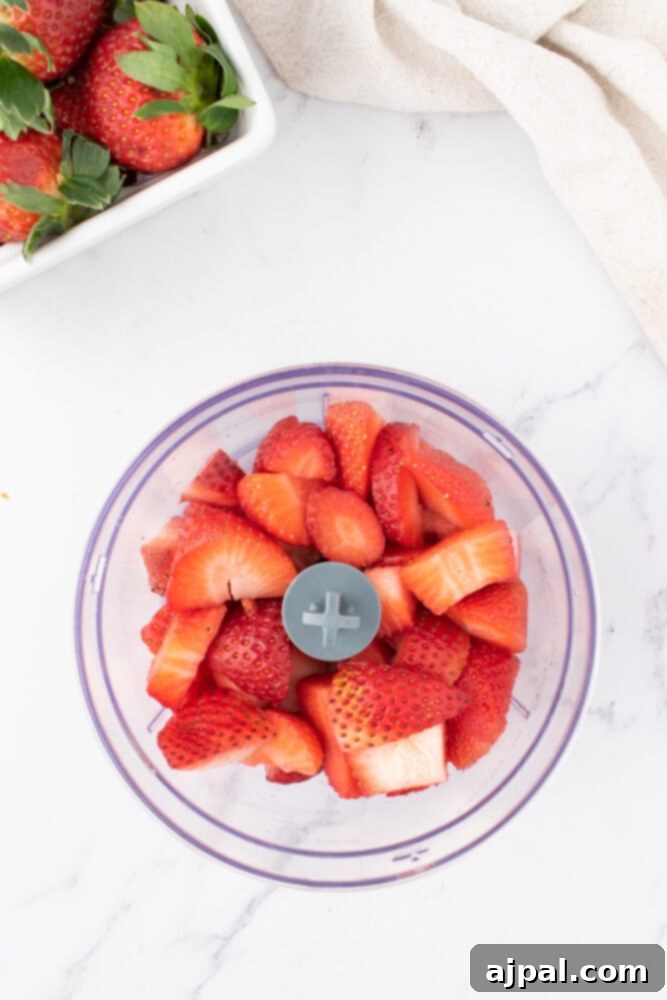 Fresh Strawberry Layer Cake 6 fresh strawberries in a blender