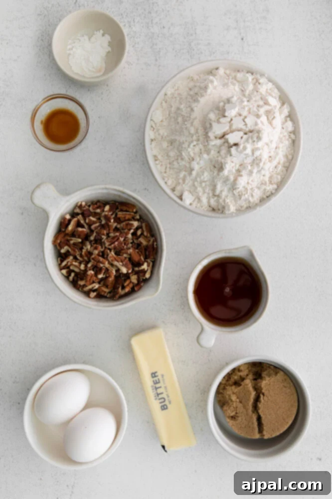 Artisan Maple Pecan Biscotti 4 The ingredients for an easy baked maple pecan biscotti recipe