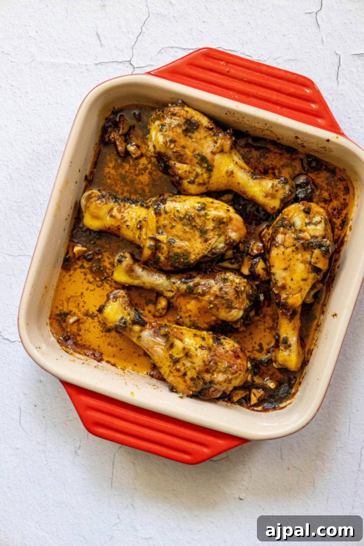 Tender Confit Chicken Legs 5 confit chicken legs in a dish