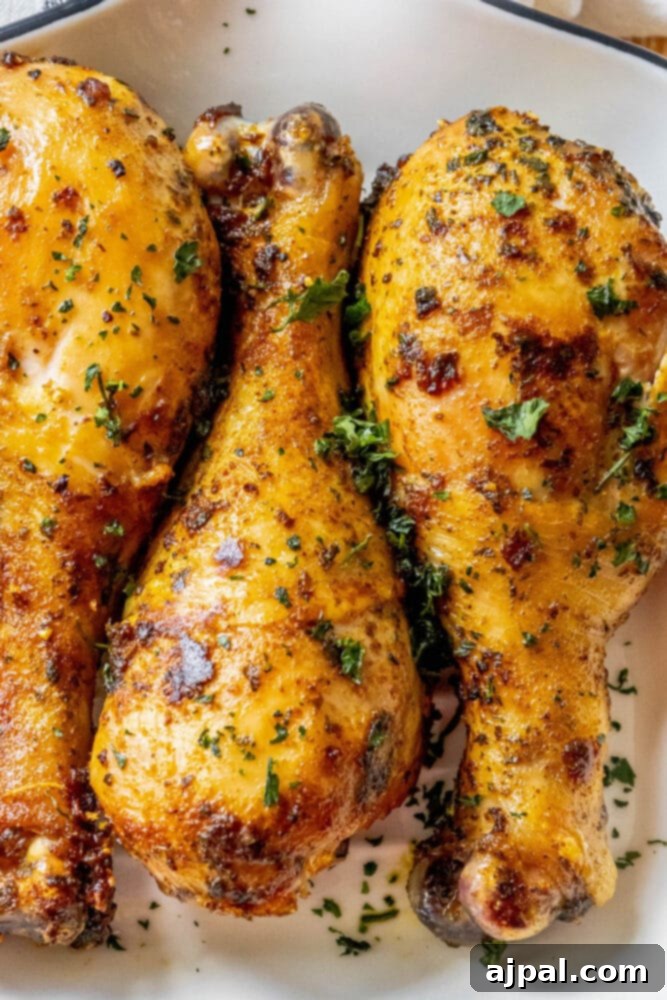 Tender Confit Chicken Legs 6 Easy confit chicken leg on a plate.