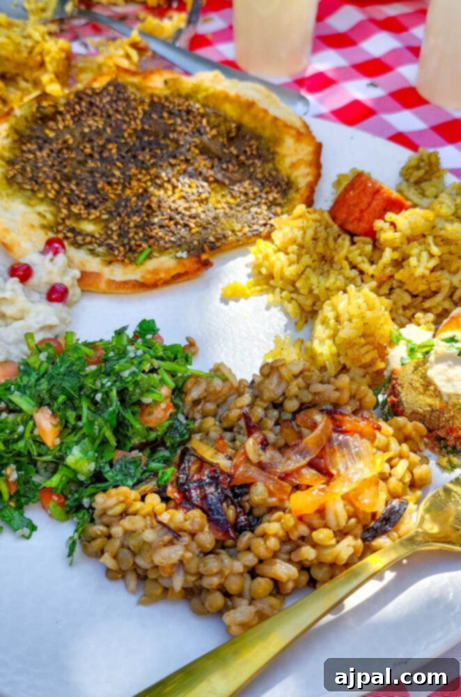lunch on a plate in jaffa israel 