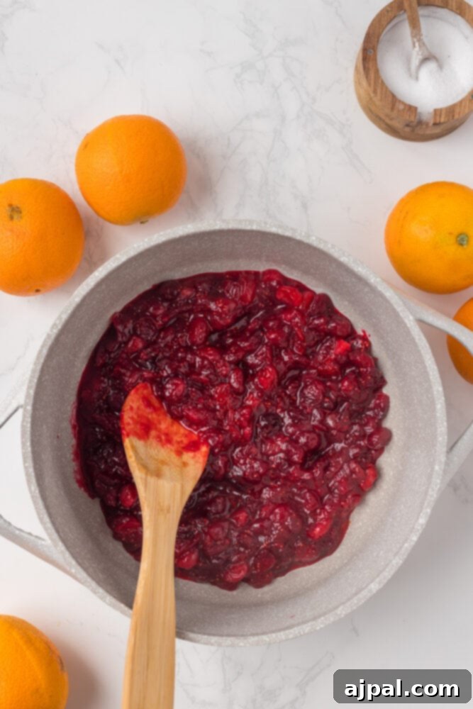 cranberry jelly in a pot