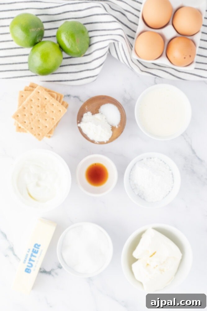 cheesecake ingredients on a table