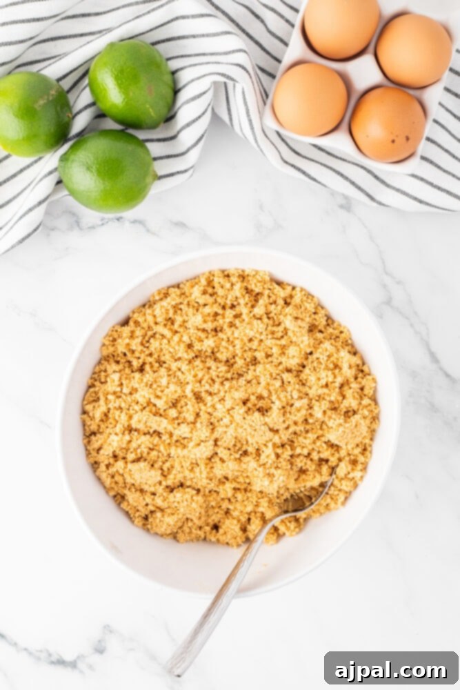 graham cracker crumbs in a bowl 