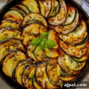 baked ratatoille in a pan