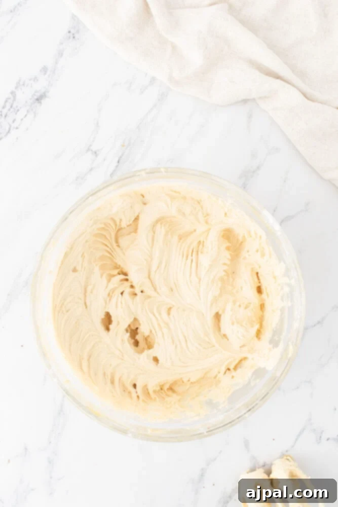 whipped butter and sugar