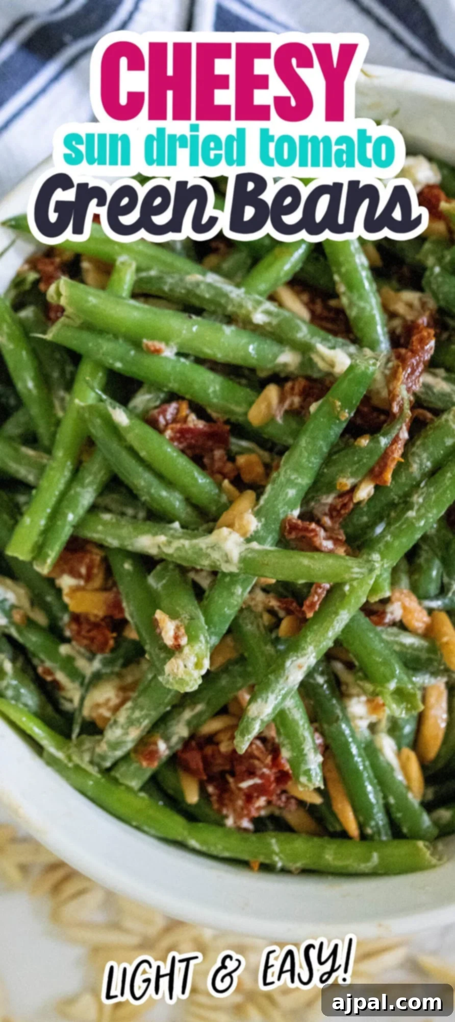 Sun-Dried Tomato & Parmesan Green Beans 10 Baked green beans with a cheesy and sun-dried tomato twist.
