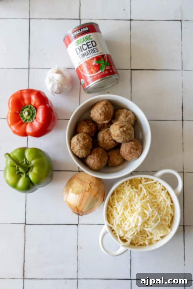 Italian Meatball Skillet Melt 5 Keywords: Italian Meatballs