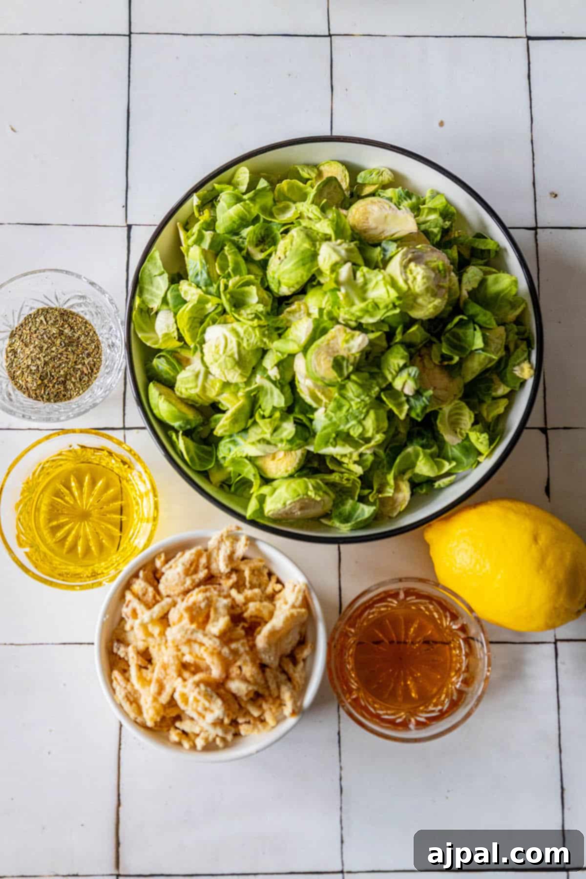 Caramelized Brussels Sprouts and Sweet Onions 2 Ingredients for Roasted Brussels Sprouts salad.