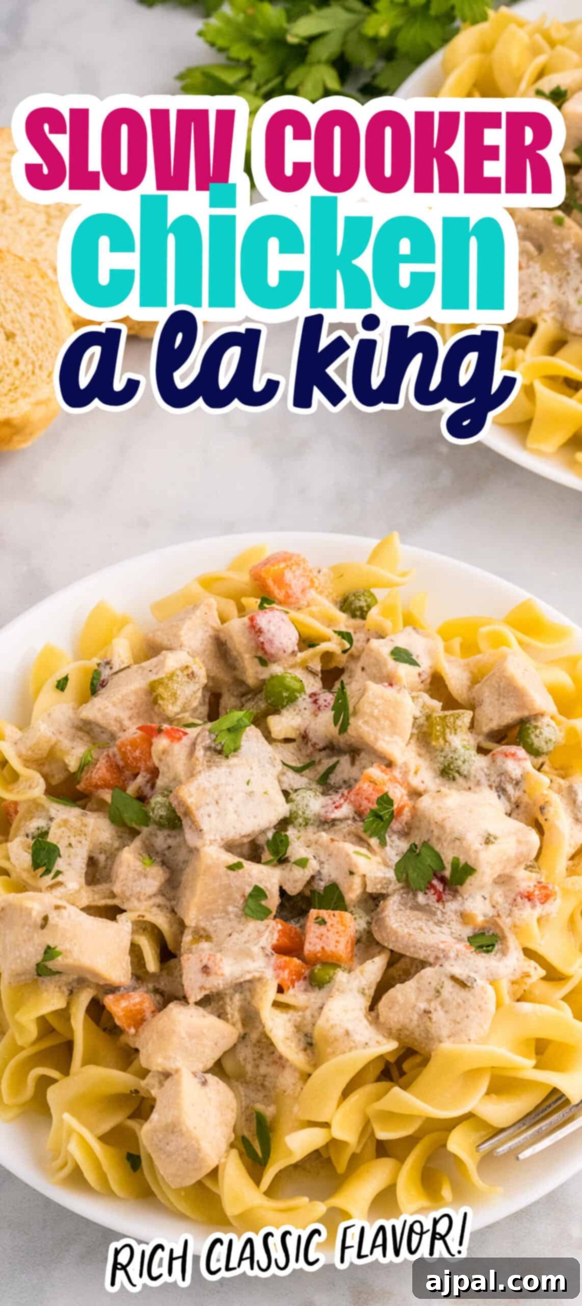 Easy Slow Cooker Chicken a la King 14 Slow Cooker Chicken a la King, the ultimate recipe fit for a King.
