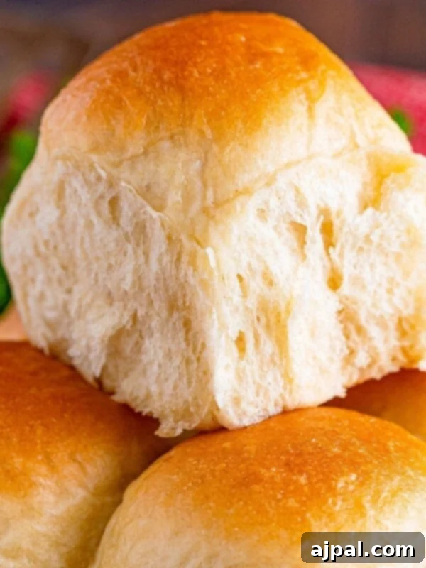 picture of yeast rolls stacked on a plate