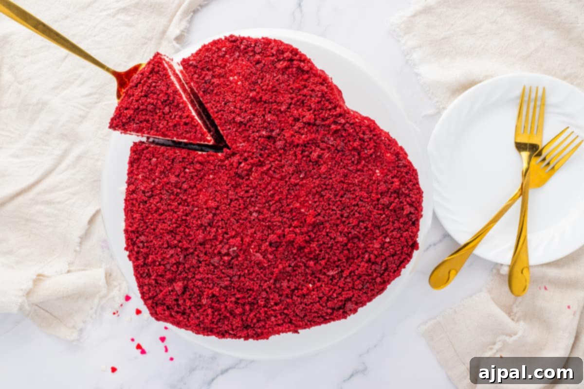 A delectable slice of red velvet cake resting elegantly on a white plate, ready to be enjoyed.
