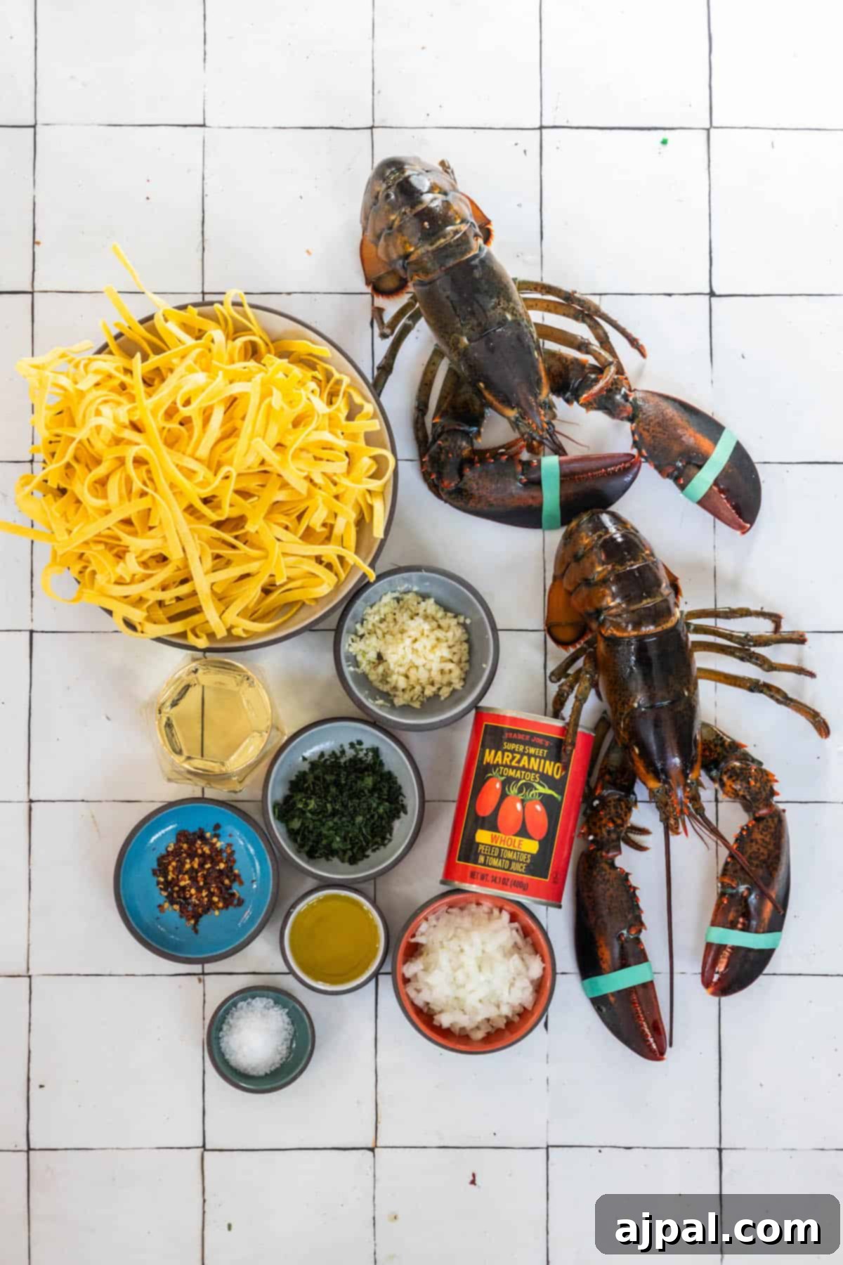 Exquisite Italian Lobster Pasta 7 The Venice Busara Pasta consists of Venetian Lobster Busara, best enjoyed on a beautifully tiled floor.