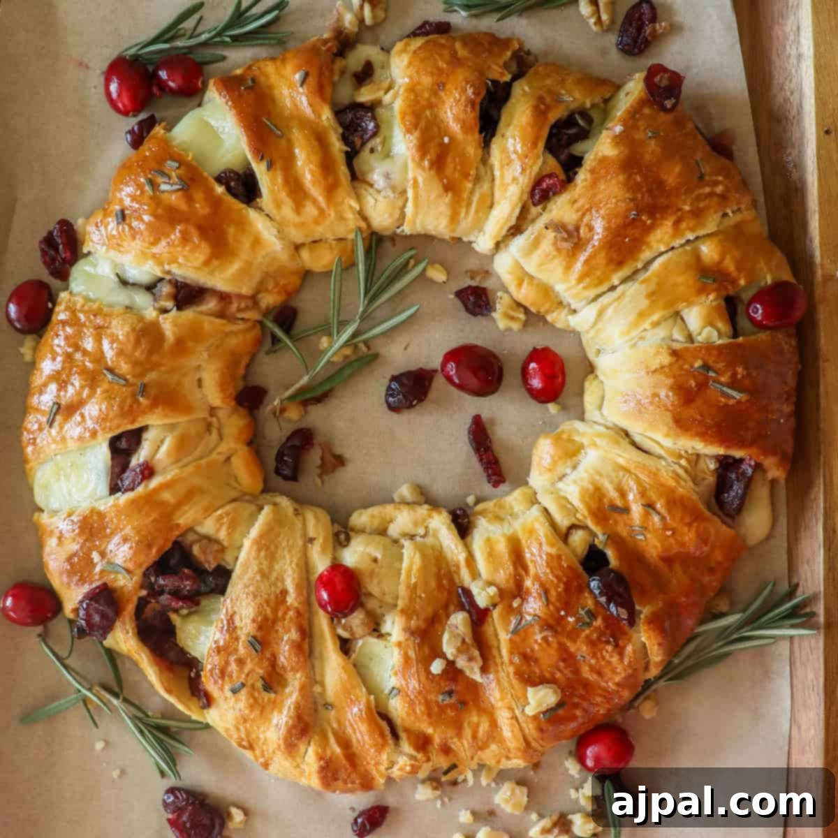 Cranberry Brie Wreath Recipe
