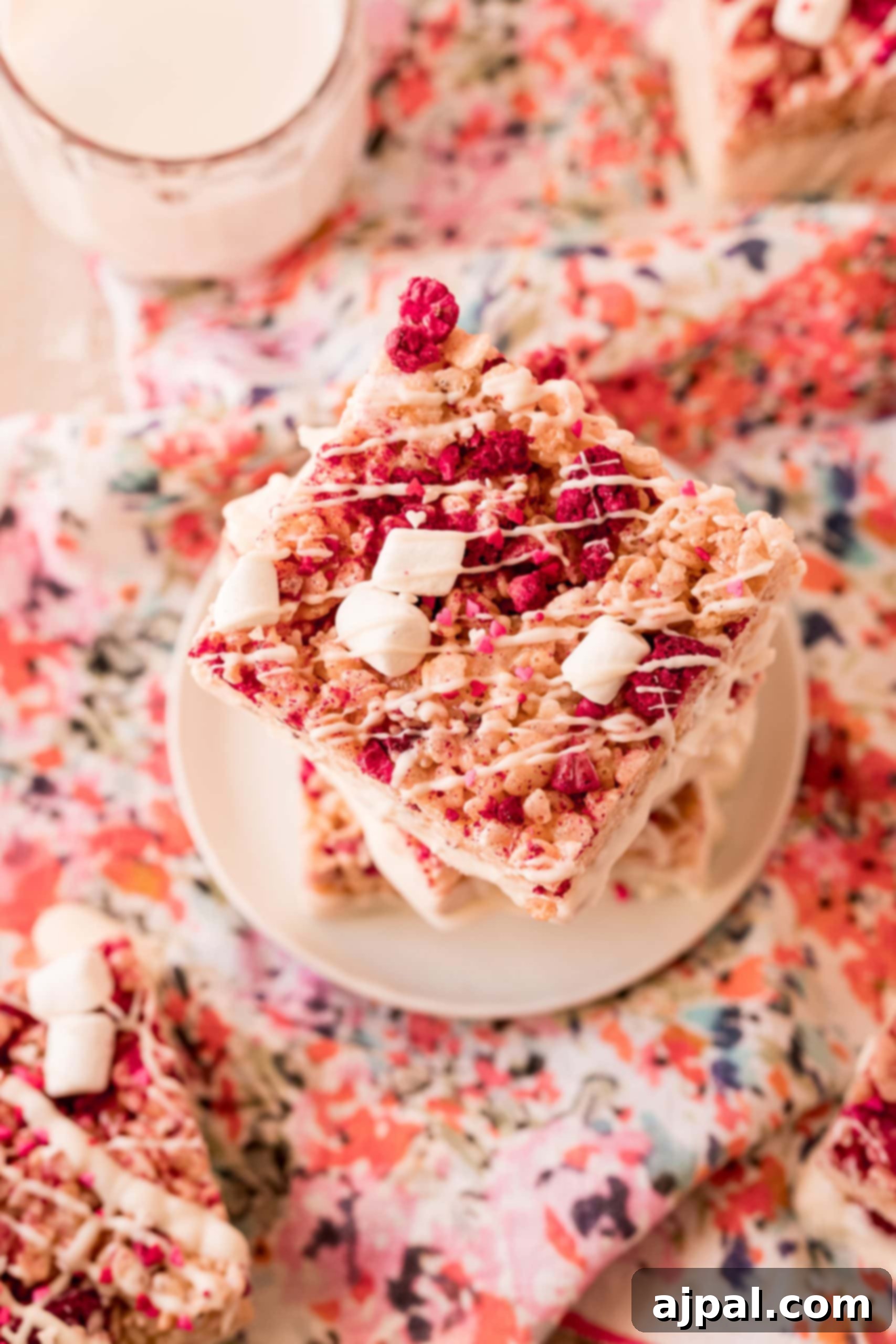 Beloved Valentine's Day Dishes 5 White Chocolate Raspberry Rice Krispie Treats
