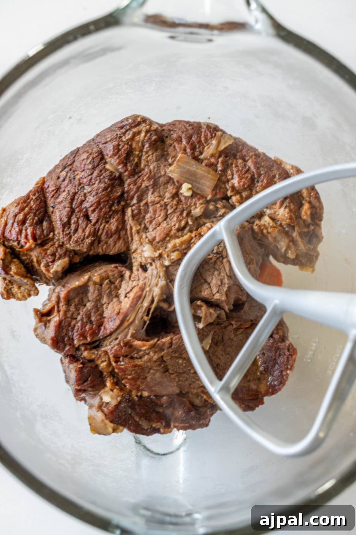 Slow Cooker Chuck Roast cooked and ready for shredding