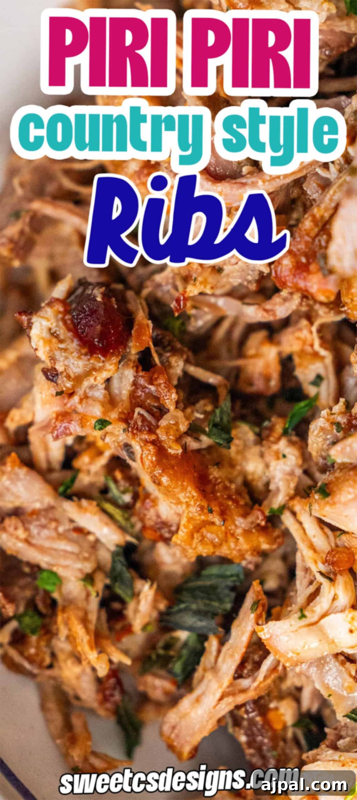Piri Piri Country Style Ribs recipe visual. 