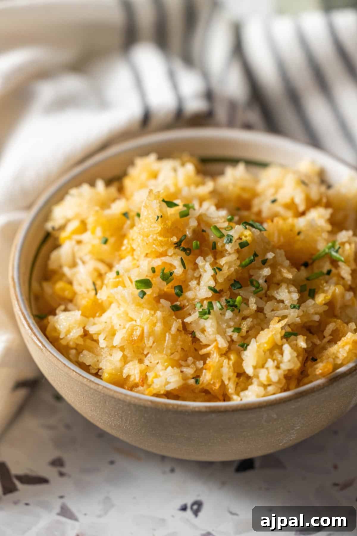 Close-up of Corn and Rice Casserole