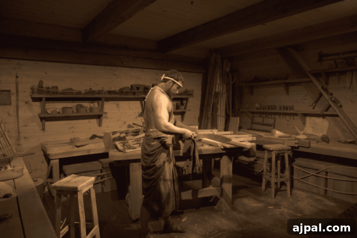 A Guide to Exploring the Ark Encounter 6 A artisan working inside the Ark Encounter.