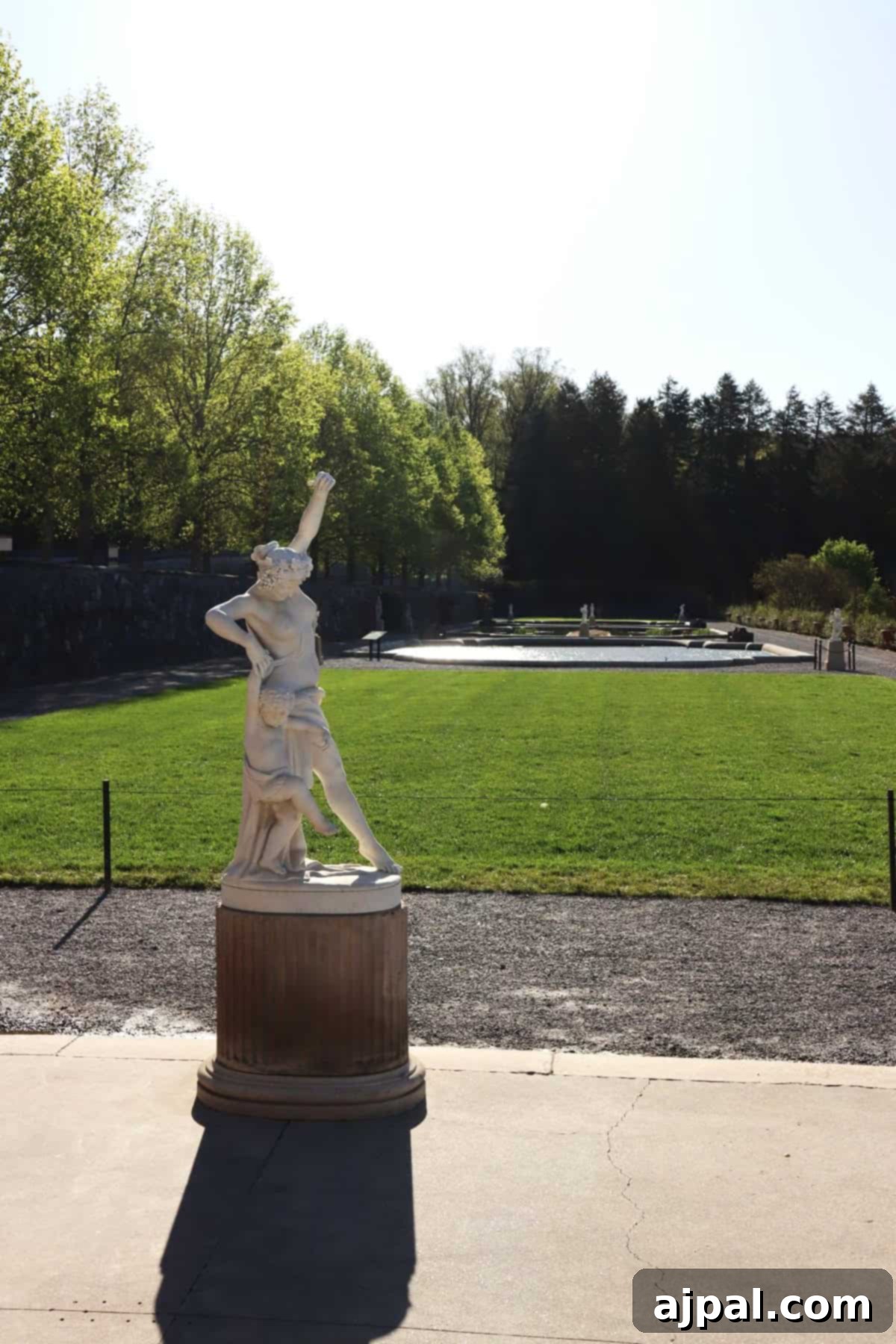 White marble statue on the Biltmore grounds