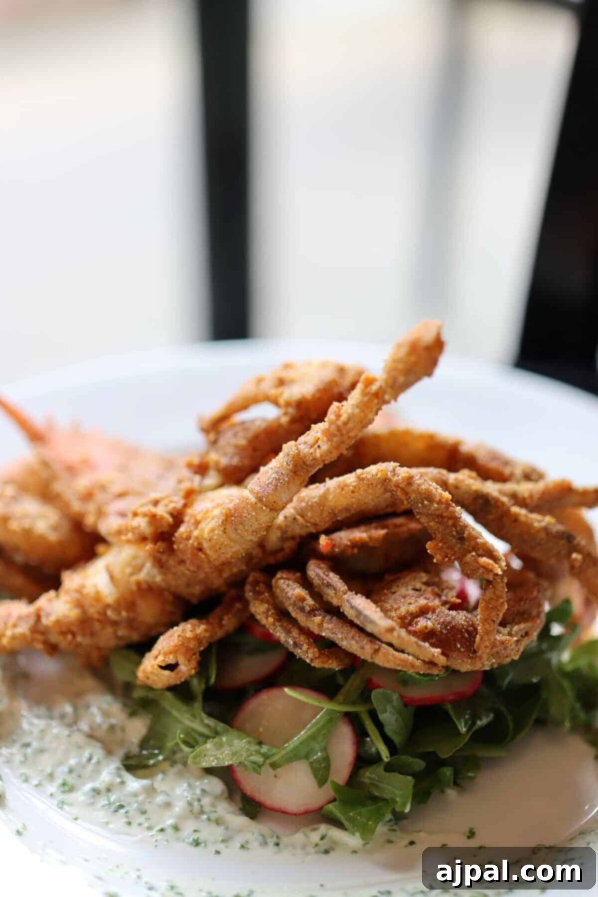 Fried soft-shell crab dish at a Biltmore restaurant
