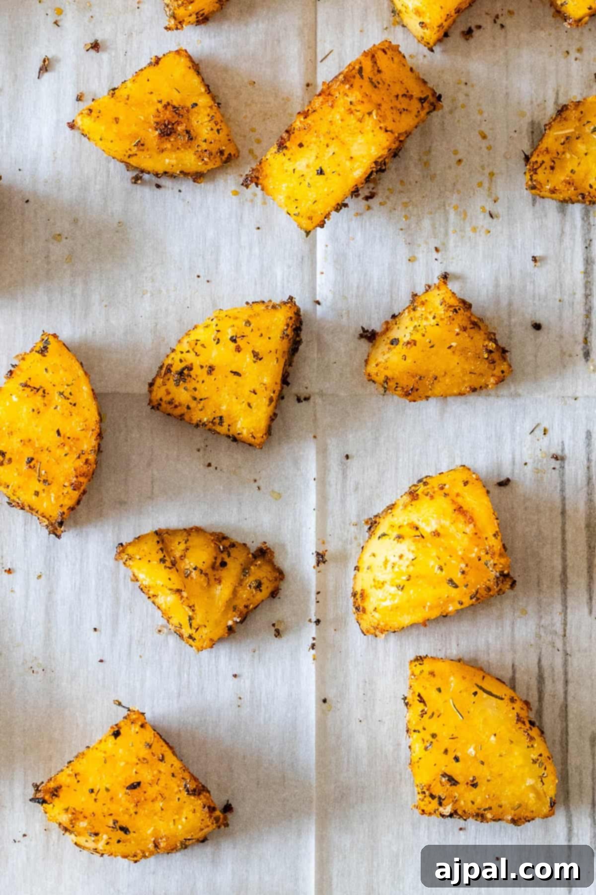 Baked and seasoned polenta