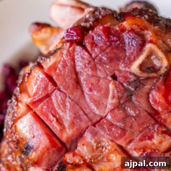 Cranberry Brandy Glazed Spiral Ham