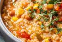 Vegan Cowboy Beans and Rice Soup