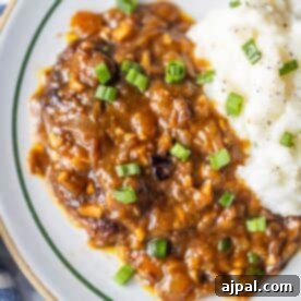 Country steak in gravy.