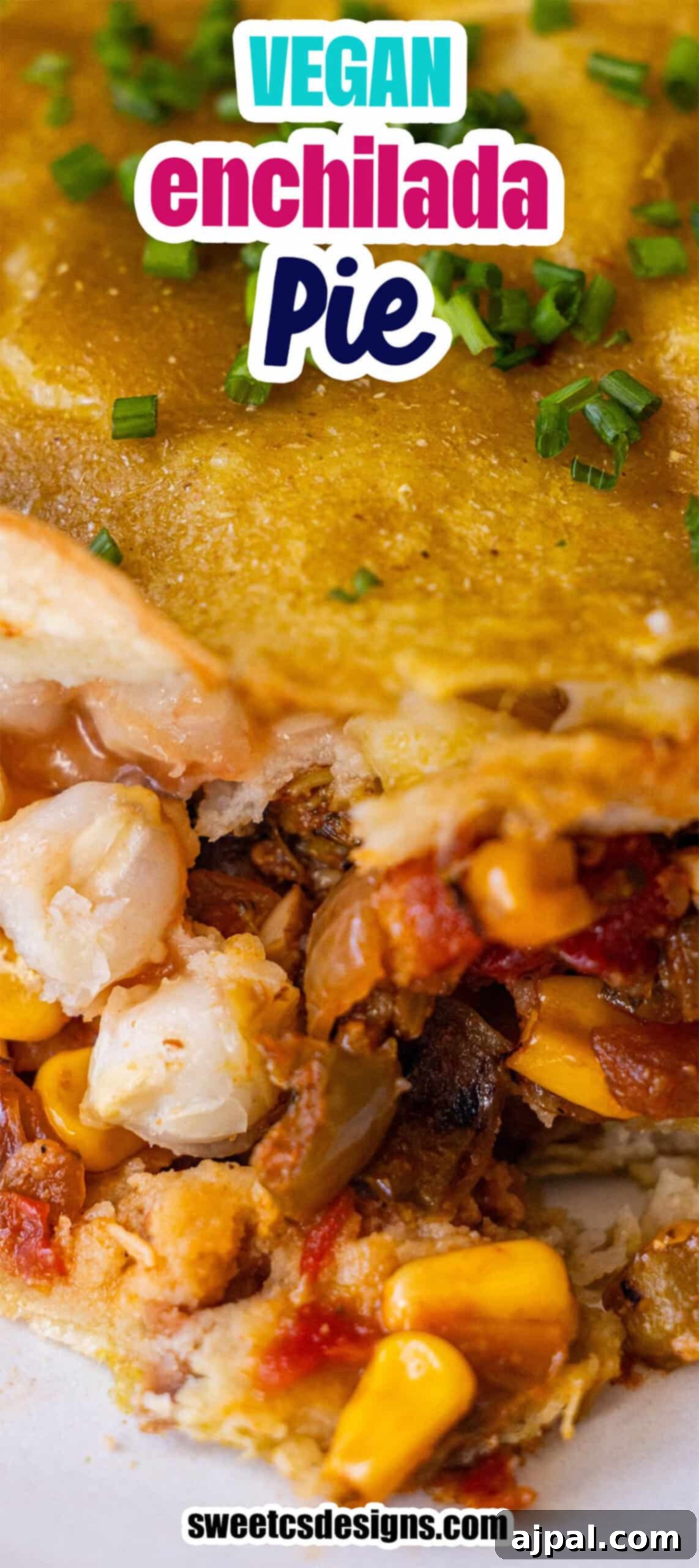Vegan Enchilada Pie slice