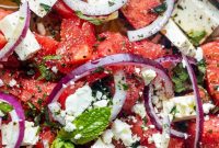 Watermelon Feta Salad with Mint & Basil — Refreshing Summer Recipe