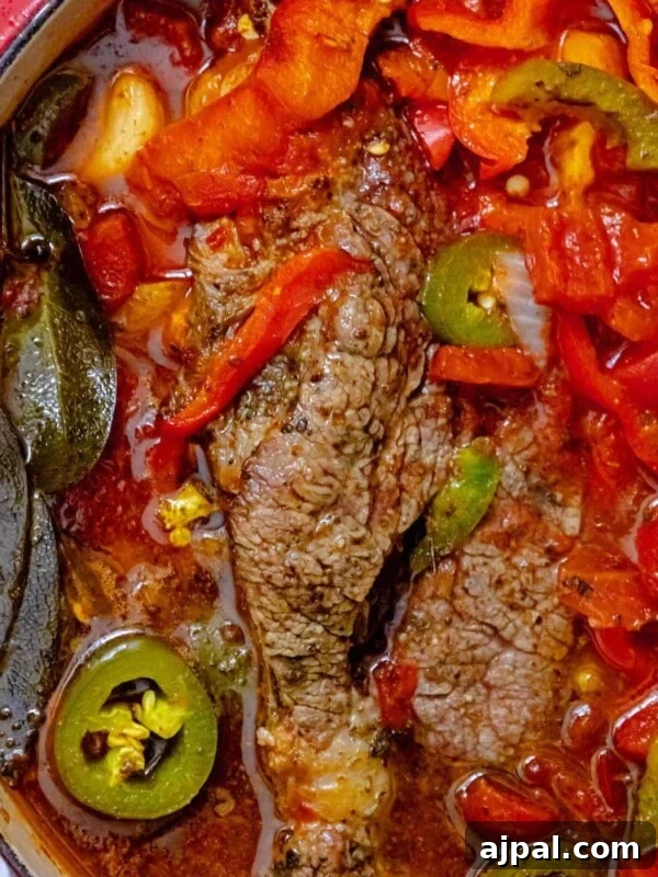 Authentic Mexican Charro Beans Recipe with Bacon and Chiles 13 Mexican pot roast with spicy peppers.
