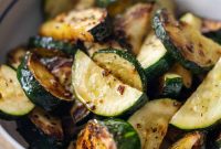 Crispy Pan-Fried Zucchini with Garlic and Parmesan
